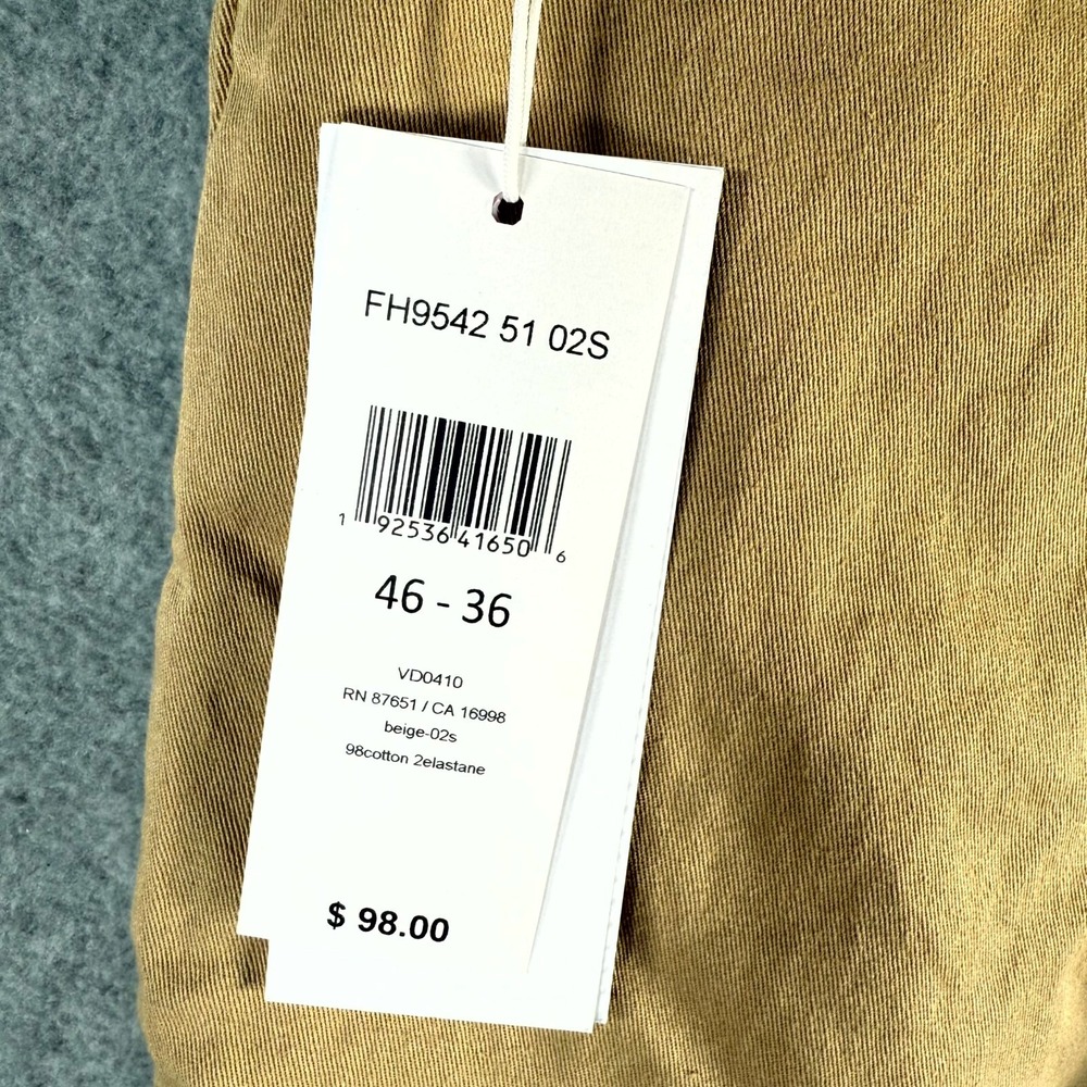 Lacoste Gabardine Shorts Men's 36 Beige Slim Fit Slash Pockets Mid-Rise Outdoor - Picture 13 of 16